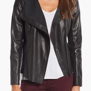 Trouvé-Raw Edge Leather Jacket